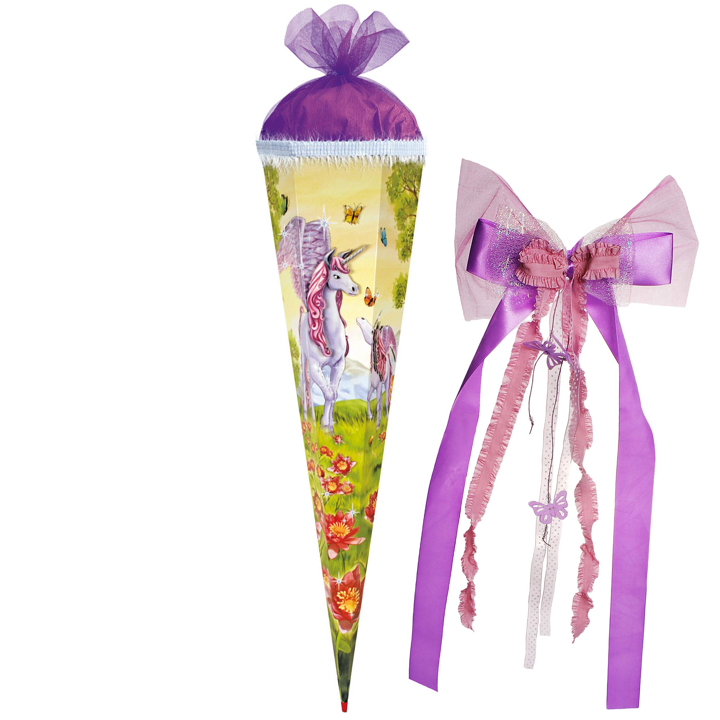 Spitze Für Schultüte – Durchsichtige Kunststoff-Kappe Für Einhorn-Schultüten 35-100 Cm