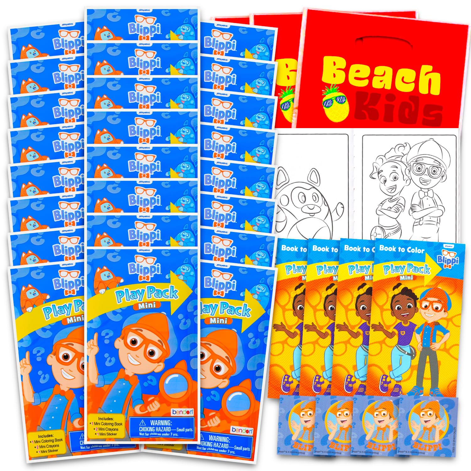 Ensemble de cadeaux de fête d'anniversaire Blippi pour sacs surprises