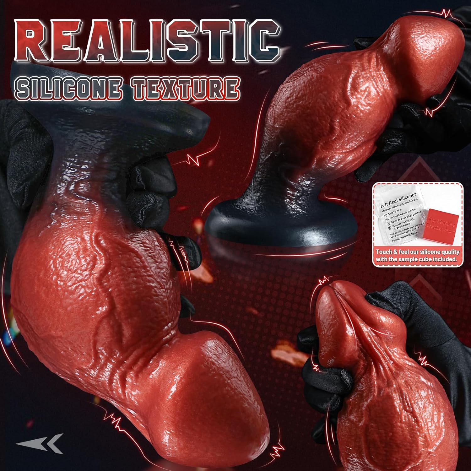 7.5 Inch Knot Dildo Fantasy Butt Plug, 3 Inch Diameter Large Butt Plug Monster Dildo for Anal Stretching, Silicone Anal Dildo with Suction Cup for Anal Stretching G-spot Stimulation