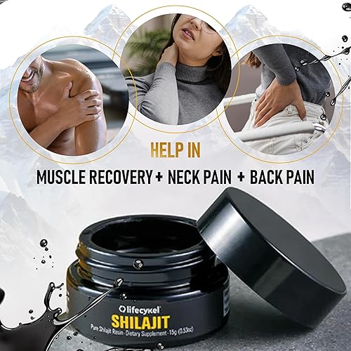 Miniatura 9 de Lifecykel - Resina Shilajit pura  0.55 onzas  Suplemento Shilajit de cosecha silvestre, rico en minerales para mayor fuerza, probado por terceros,