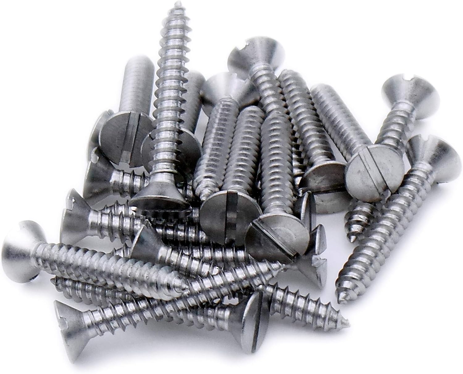 No.8 x 1.25 (4.2mm x 32mm) Slot Countersunk Self-Tapping Screw - Stainless Steel (A2) (Pack of 20), 4.2x32 - A2(20) - Image 3