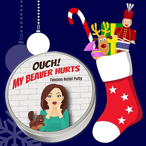 Miniatura 8 de GearsOut Ouch My Beaver Hurts - Masilla para aliviar el estrés, masilla divertida de terapia para mujeres, juguete para ansiedad, relleno de
