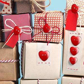 Amazon.com: Zeyune 240 Pcs Heart Buttons Assorted Two Holes