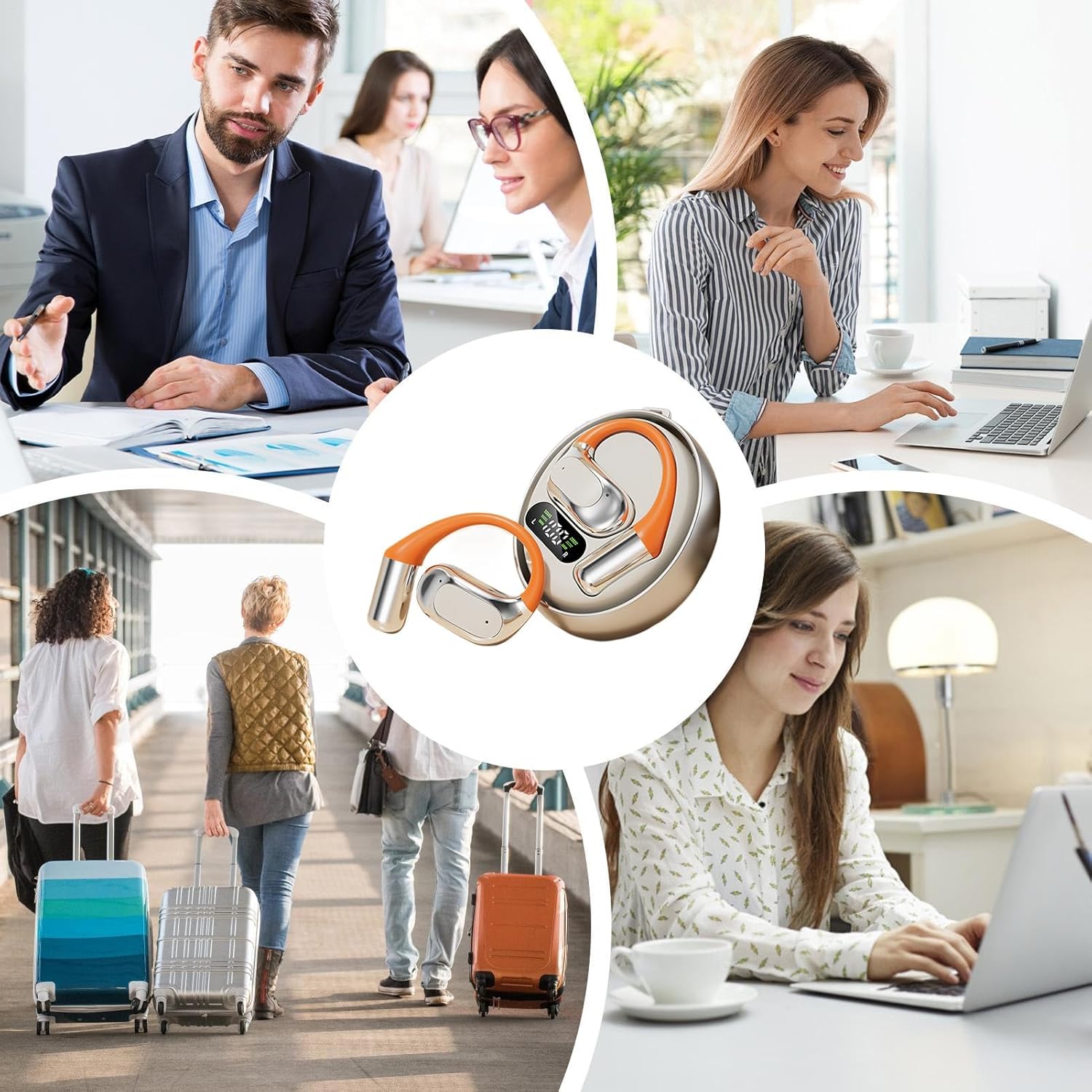 Language Translator Earbuds,Wireless Translator Headphones - Language Translating Headphones, Instant Long Battery Life, Comfortable Fit for International Travel