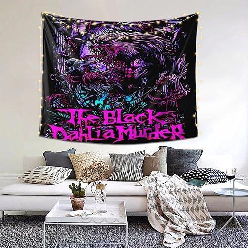Miniatura 7 de SINMY Tapiz de asesinato de dalia negra para colgar en la pared, cortina de ventana para decoración de dormitorio, sala de estar, dormitorio, 60 x