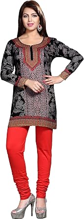 Maple Clothing Short Kurti Indian Tunic Top Womens Printed Kurta India Apparel