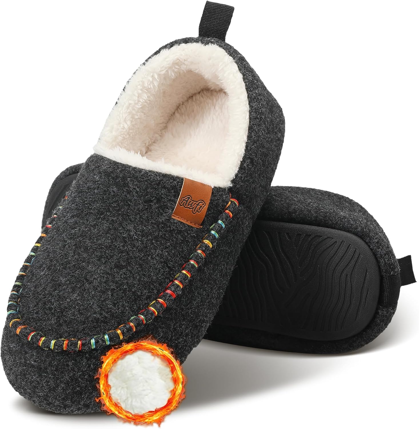 Felt Men’s Bootie Slippers - Cozy Memory Foam