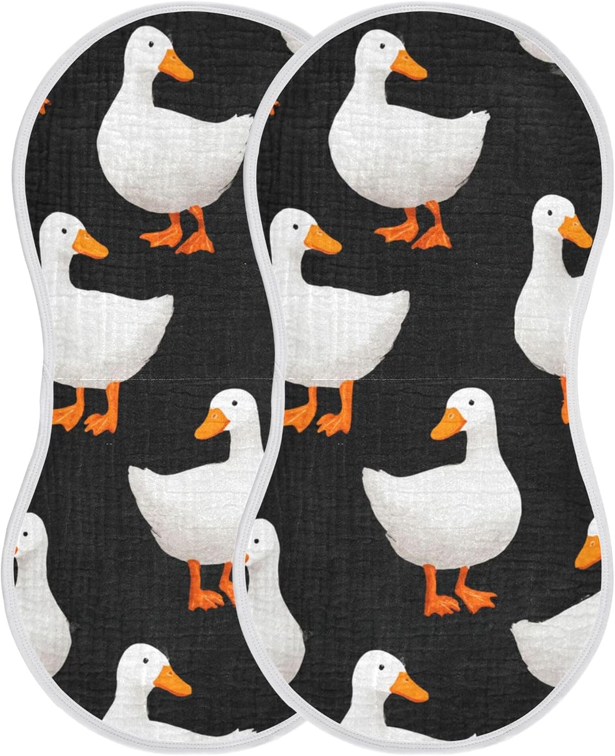 Farm Duck Kawaii Burp Cloths Baby Boys Girls Absorbent Soft Cotton Burping Cloths Rags 4 Pack
