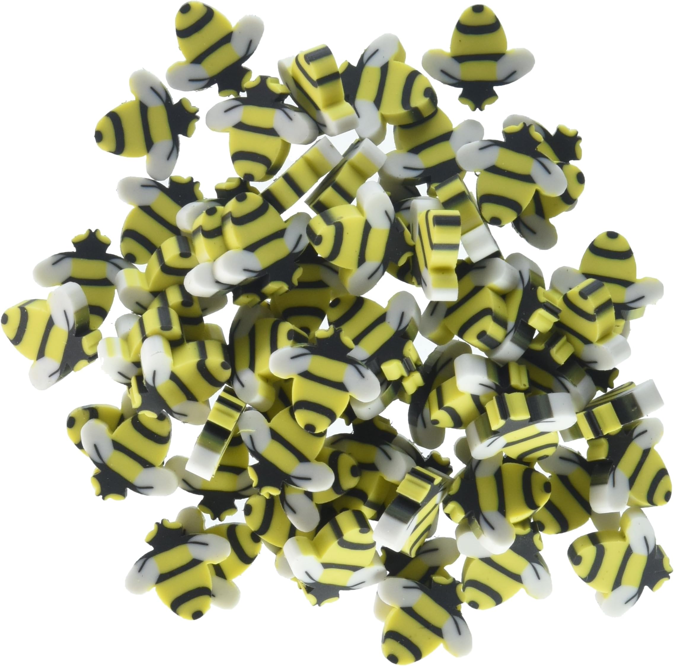 U. S. Toy LM174 Mini Bumble Bee Erasers, Yellow
