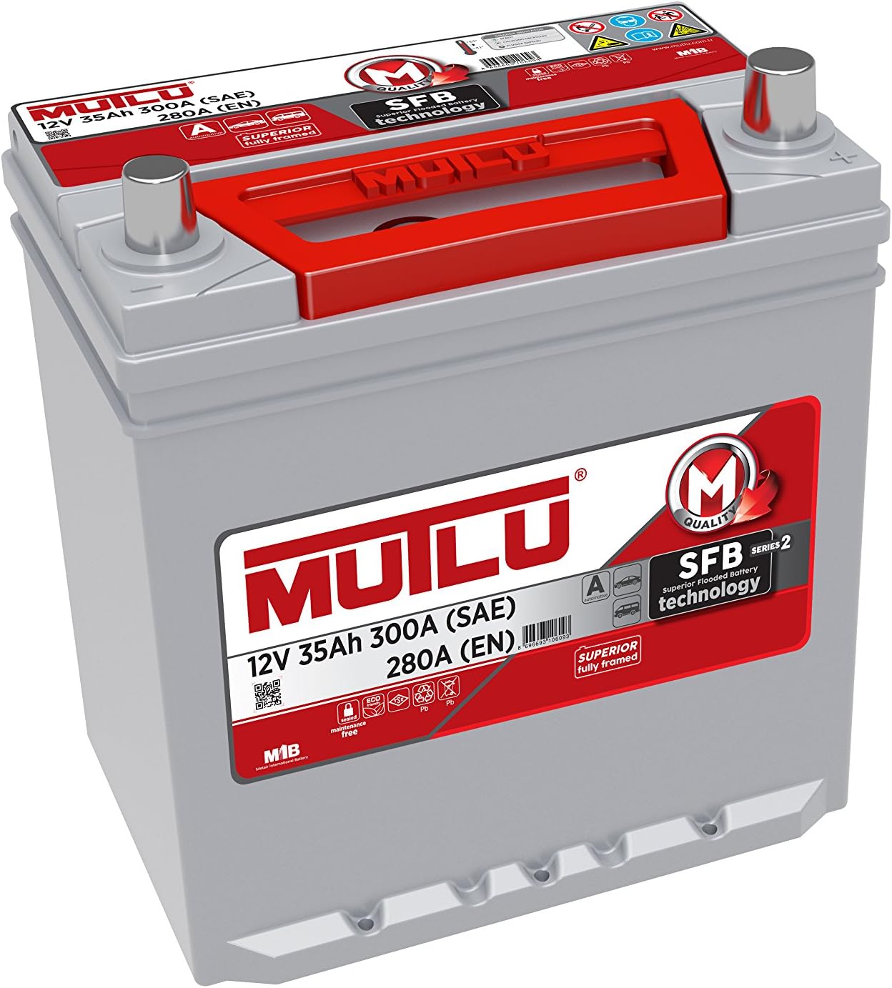 Mutlu 055 Series 2 Car Battery 12V 35Ah 300A (SAE) 280A (EN)