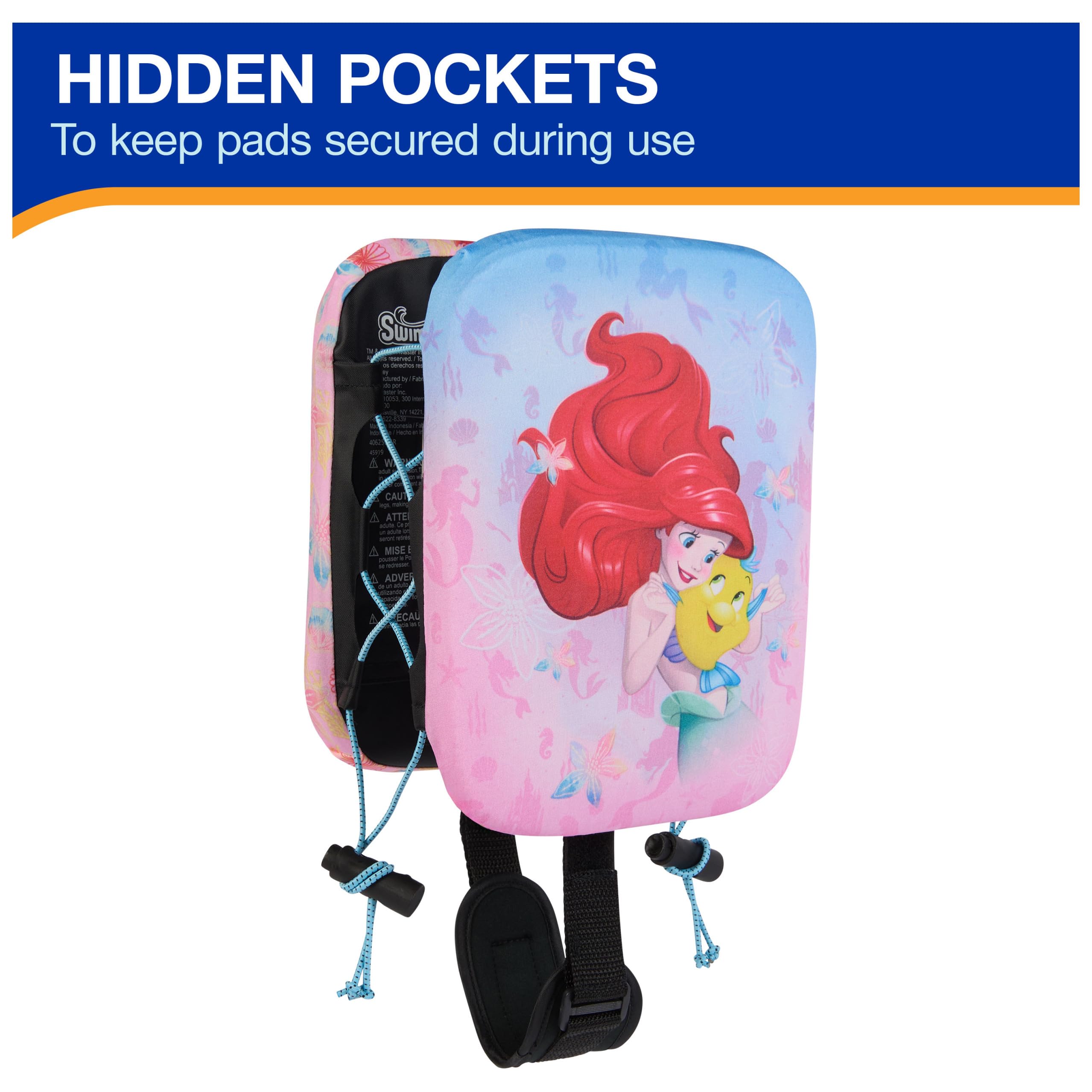 SwimWays Disney Princess Ariel Power Swimr - Gilet da nuoto per bambini, regolabile, per bambini, taglia M