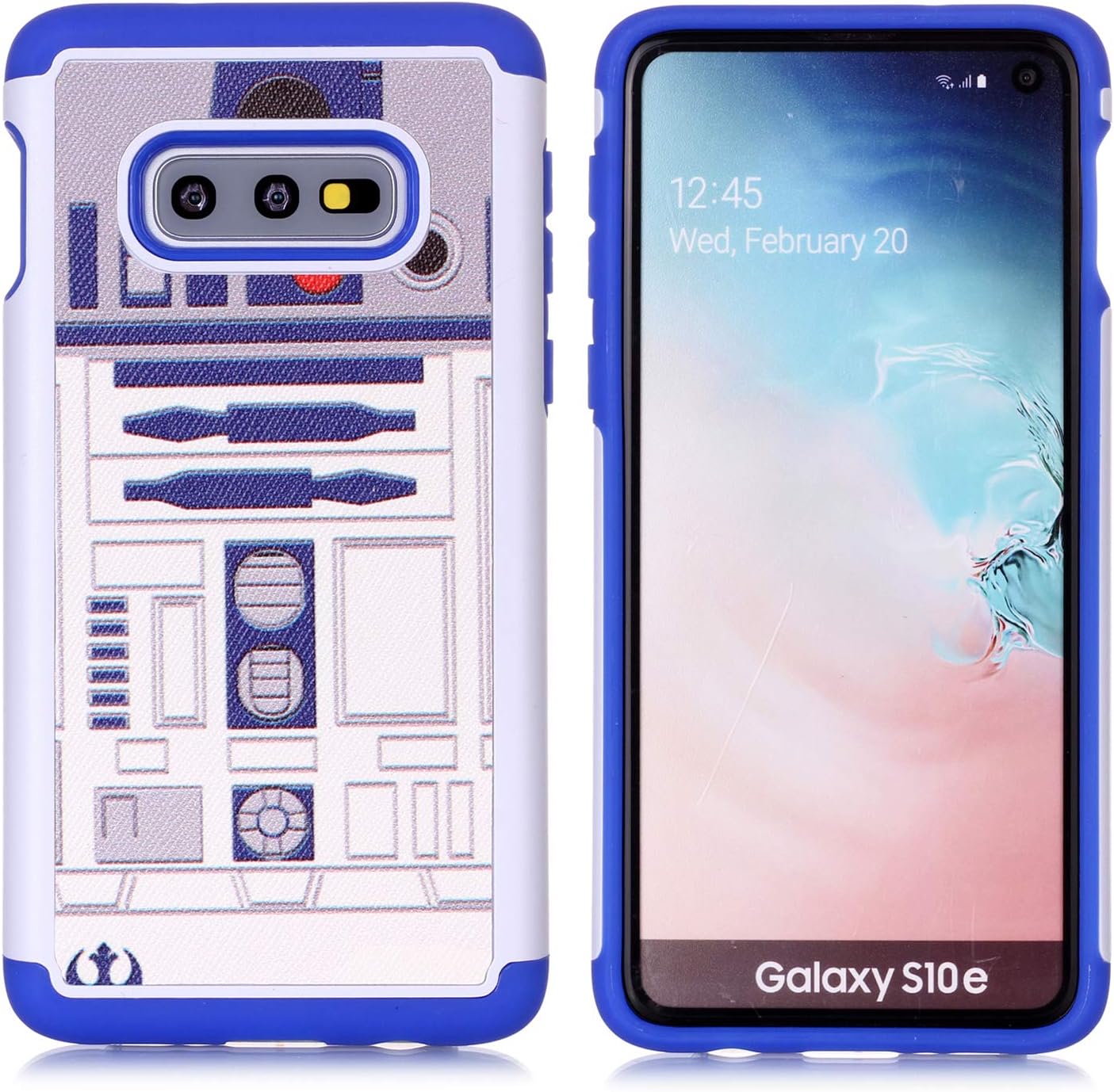 Galaxy S10e Phone Case - R2D2 Droid Robot Pattern Shock-Absorption Hard PC and Inner Silicone Hybrid Dual Layer Armor Defender Protective Case Cover for Samsung Galaxy S10e 5.8 inch 2019