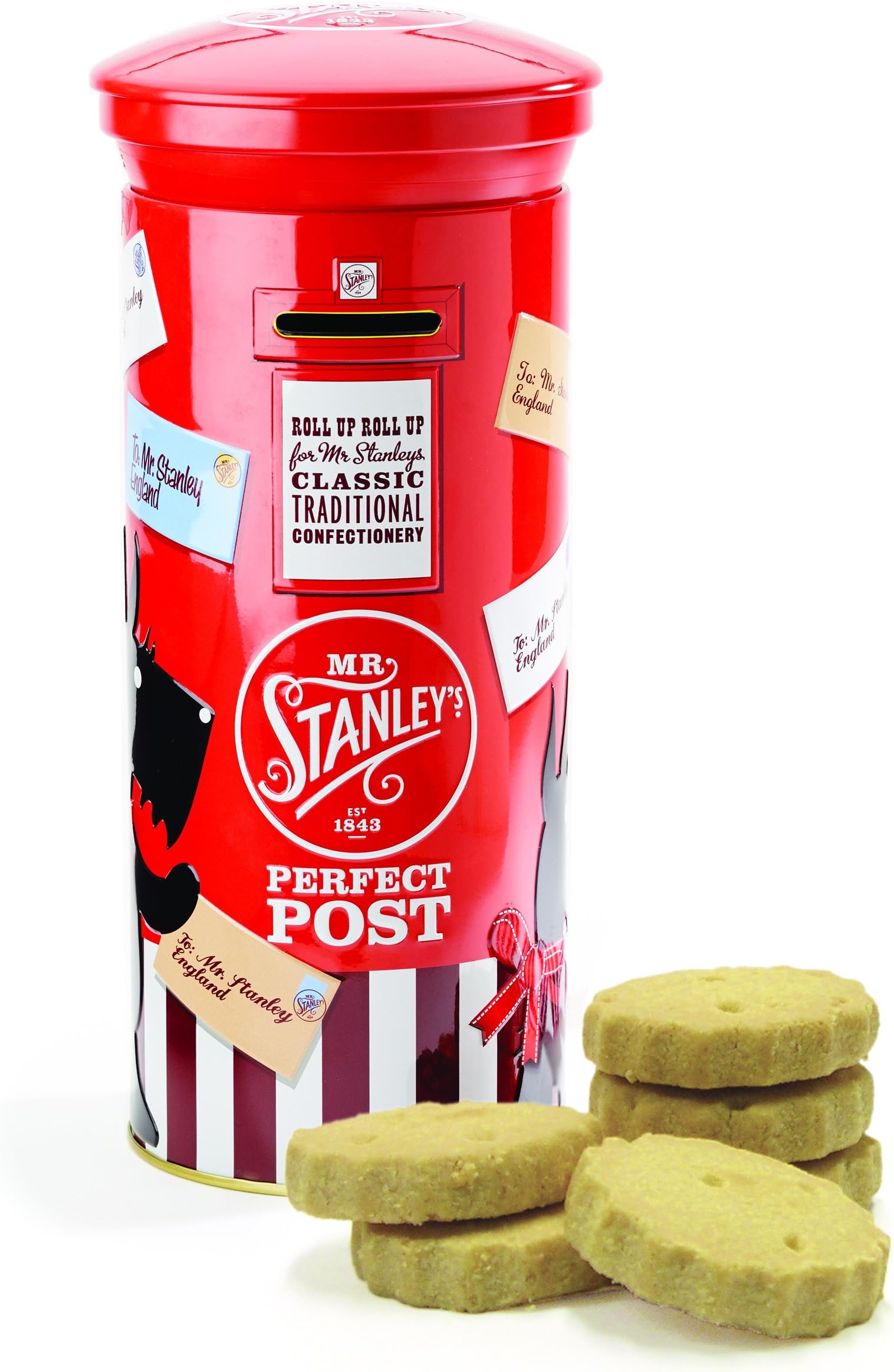 Mr Stanley Post Box Tin Filled with Shortbread Biscuits 200 g (Pack of 1)