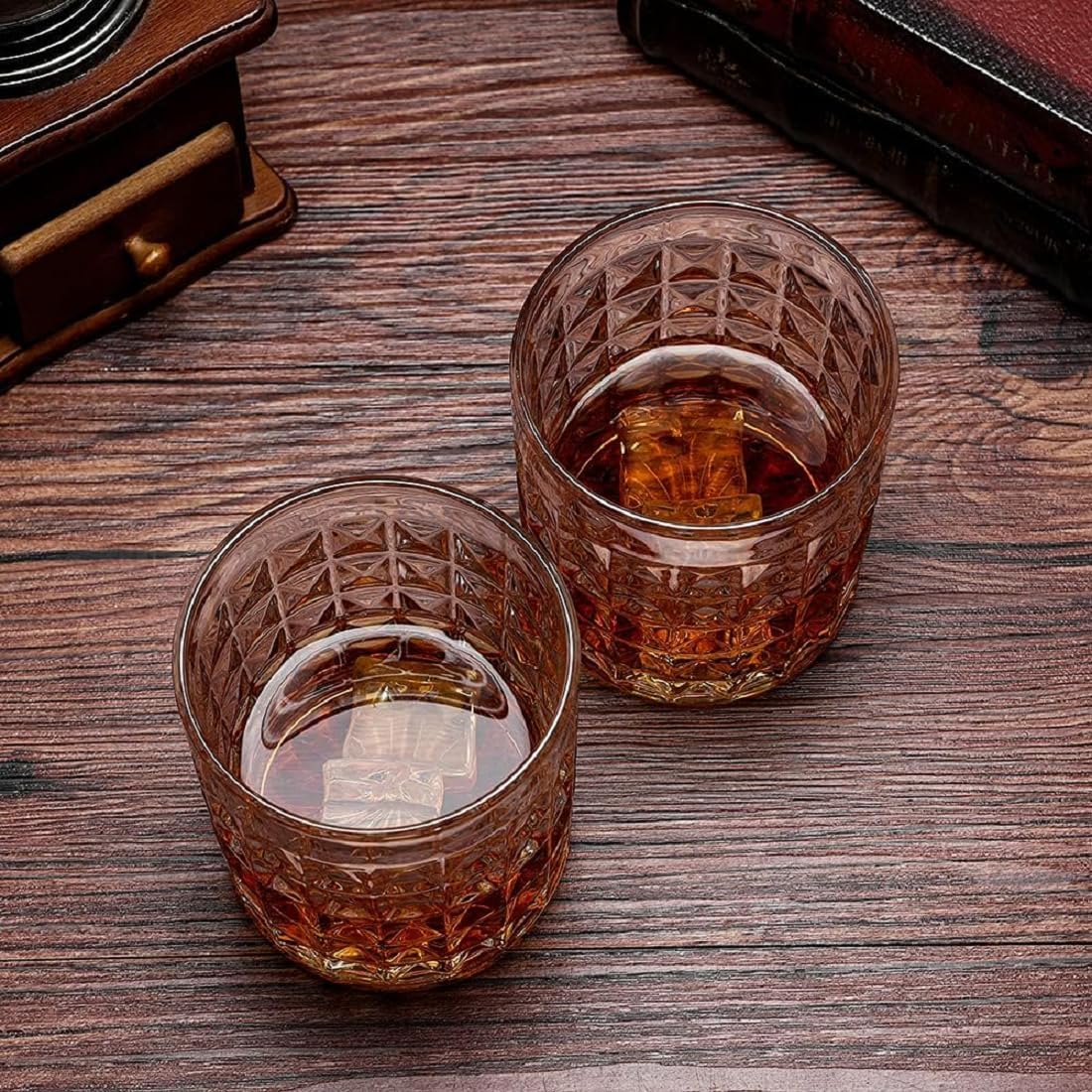 Clear Whiskey Glasses - 2 Pack 300ml -4