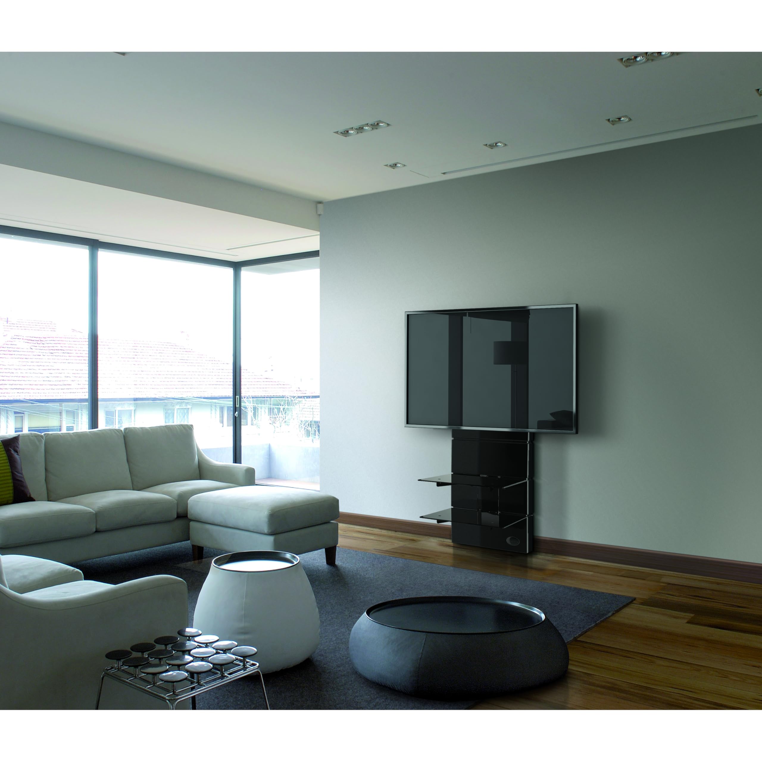 Meliconi GHOST Design 3500 Rotation Nero Matt Supporto da Muro per TV da 32" a 70", vesa 200, 300, 400 mm