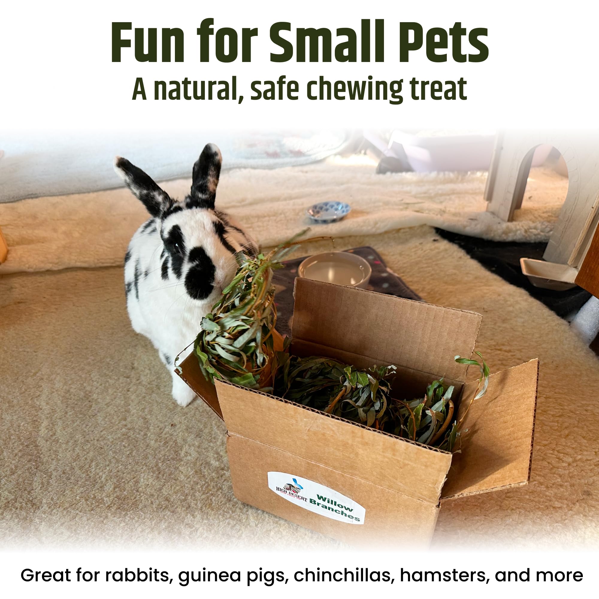 High Desert Willow Chew Sticks for Rabbits Natural Willow Branch Treat for Bunnies Guinea Pigs Chinchillas Hamsters USA Grown Chews Small Pet Supplies for Digestive Health and Dailt Enrichmen product thumbnail 7
