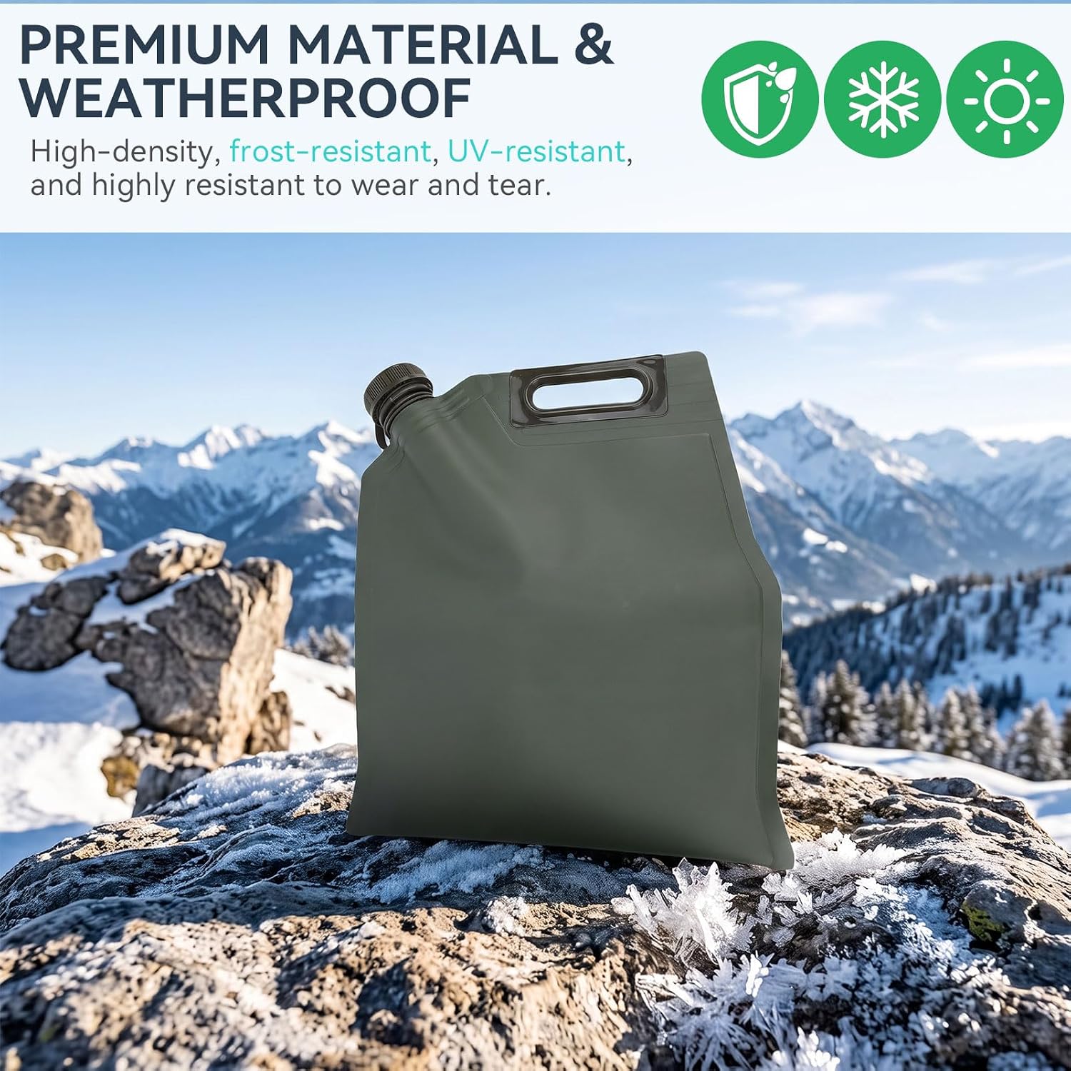 Agatige Fuel Bag for Gasoline, TPU Leakproof Portable Handheld Vehicle Oil Transfer Bag Gasoline Container for Drivers Motorcycles SUVs Road Trips (5L)