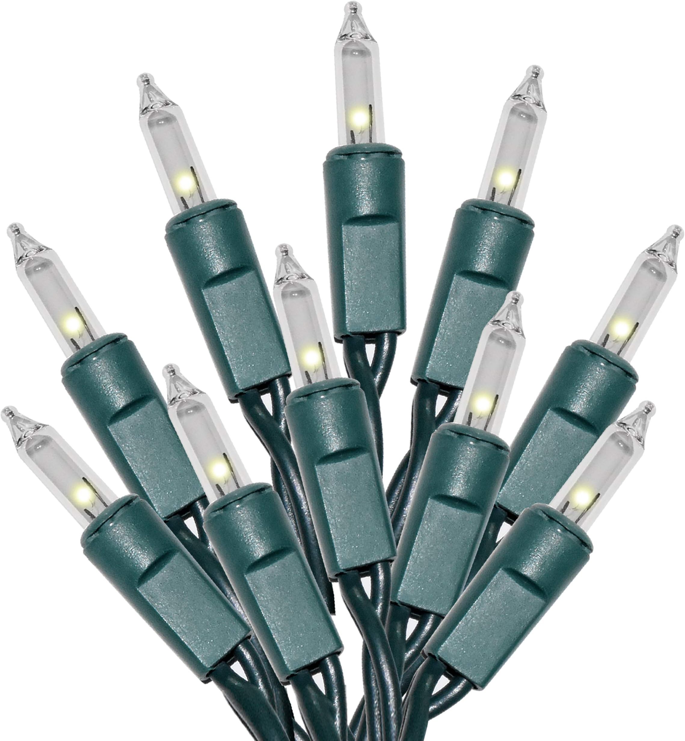 Holiday Time 300 Clear Mini Lights, Green Wire, 62.5 Feet