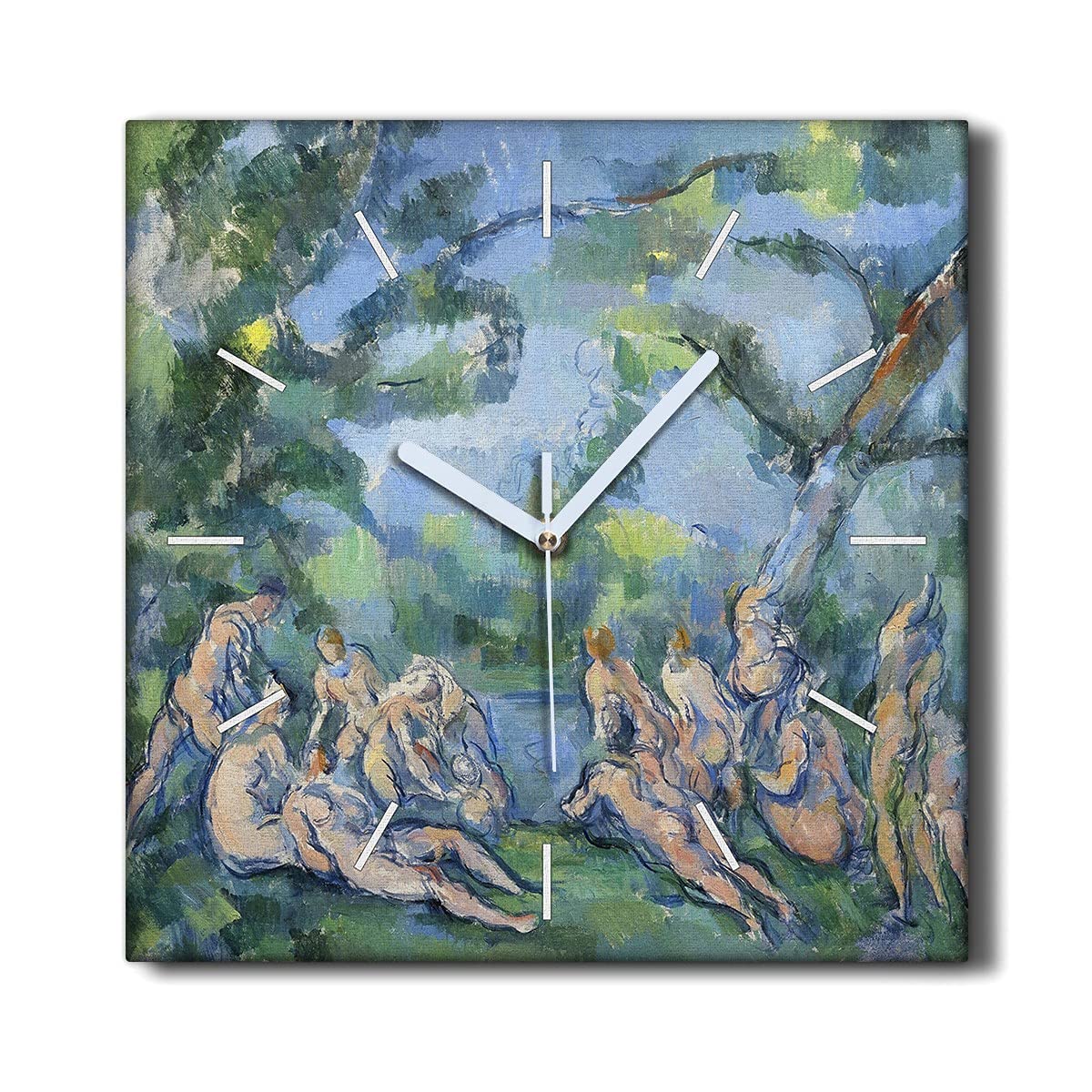 Horloge Murale Le Salon Silencieuse Toile Cézanne 30cm