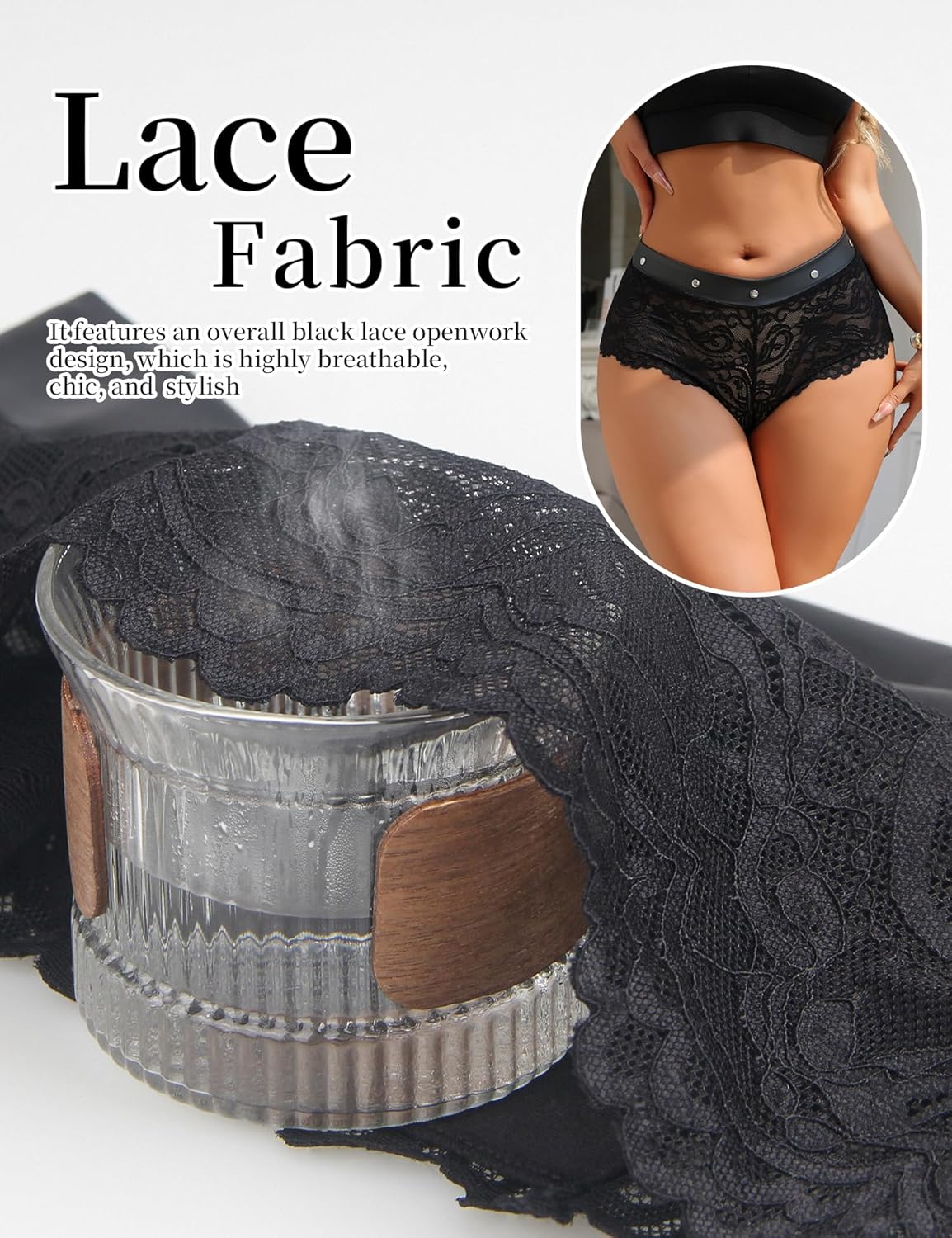 ohyeahlady Women's Underwear Sexy Cheeky Punk Panties Lace Shorts Breathable Boyshorts Briefs S-2XL - Image 4