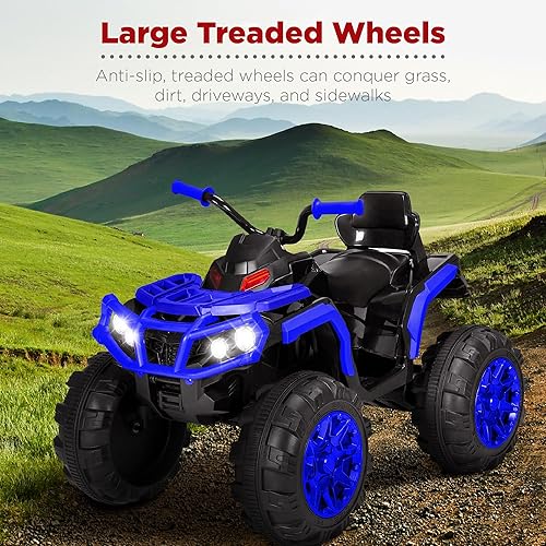 Miniatura 2 de Best Choice Products ATV eléctrico de 12 V para niños, juguete de 4 ruedas con audio Bluetooth, velocidad máxima de 3.7 mph, neumáticos con pisadas,