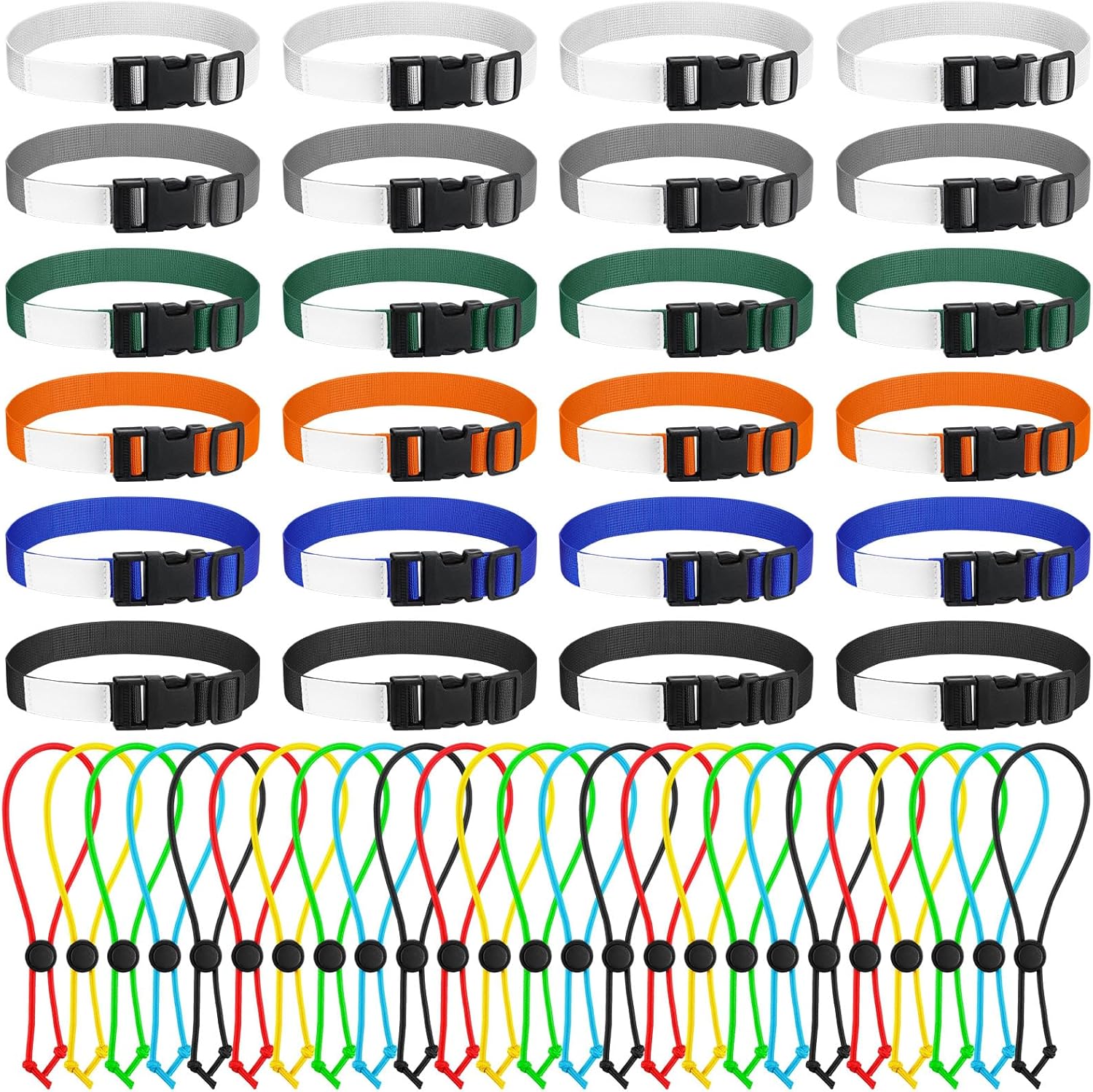 98 Pcs Laundry Strap Sock Clips Set Includes Laundry Strap with Buckle and Sock Clips for Nylon Organizer Accessories Tools for Washing Machine and Dryer