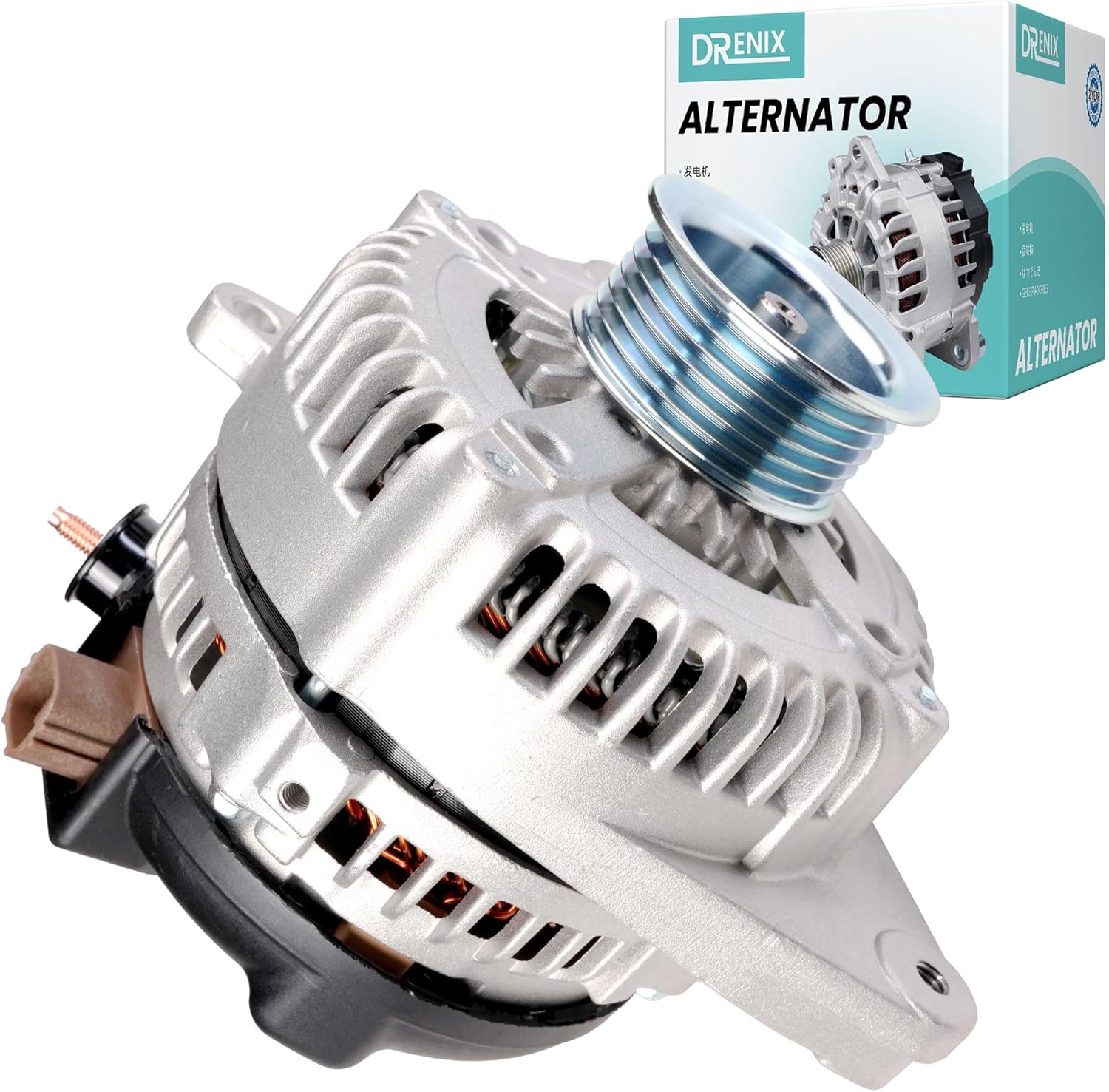 High Output Alternator for-Toyota Highlander 2004-2007 Sienna 2004-2006 for-Lexus RX330 2004-2006 3.3L V6 130 AMP 12 V 6-Groove Pulley 27060-0A100