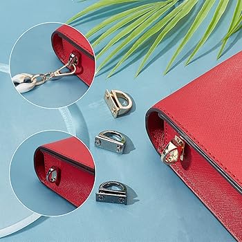 WADORN Set 12 Chiusure A Sospensione Per Borse - Anelli A D E Rettangolari In Metallo, Multiuso - Foto 4