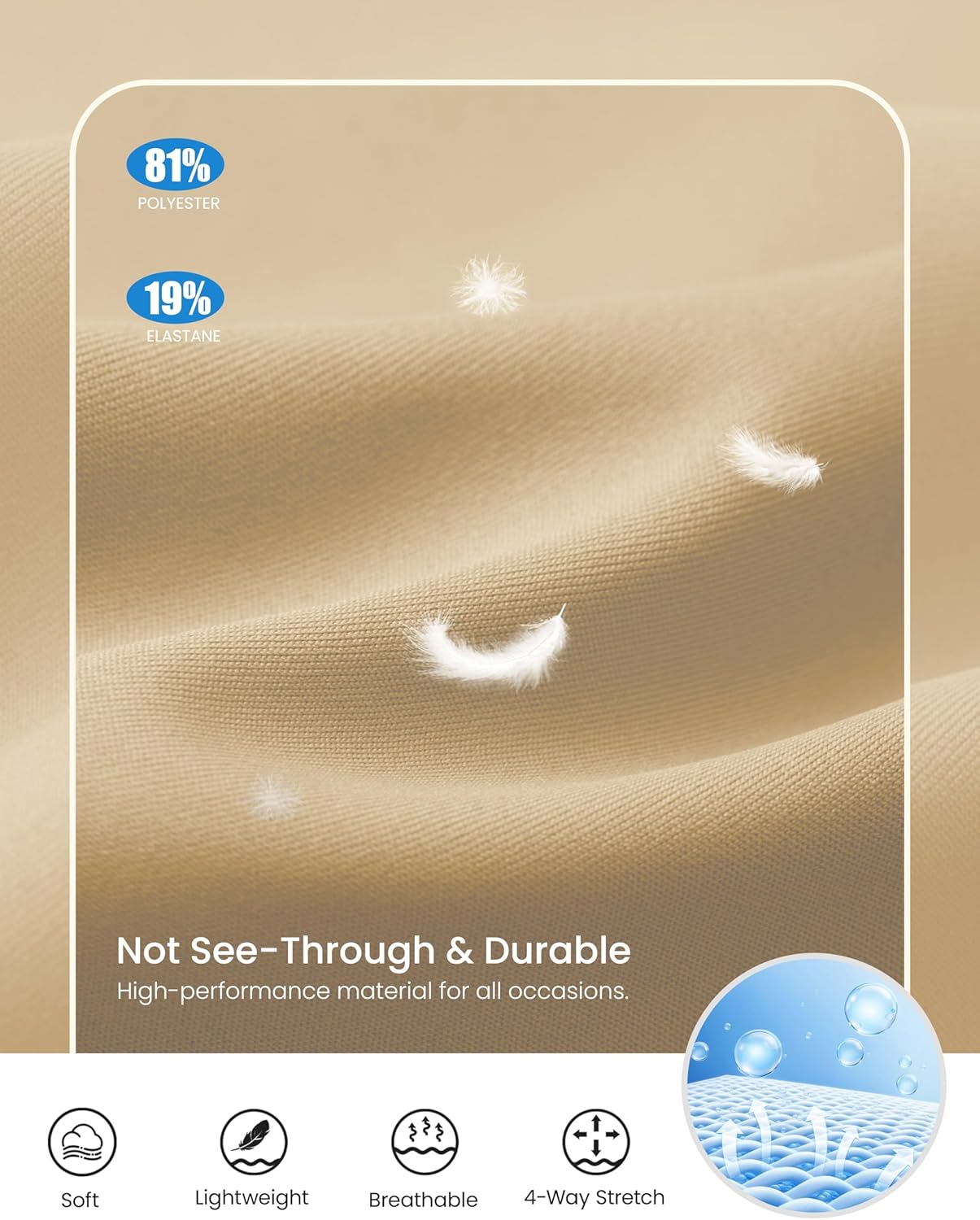 SANTINY 14" Shorts for Women Knee Length with Pockets High Waisted Stretch Long Bermuda Shorts for Summer Dressy Casual - Image 5