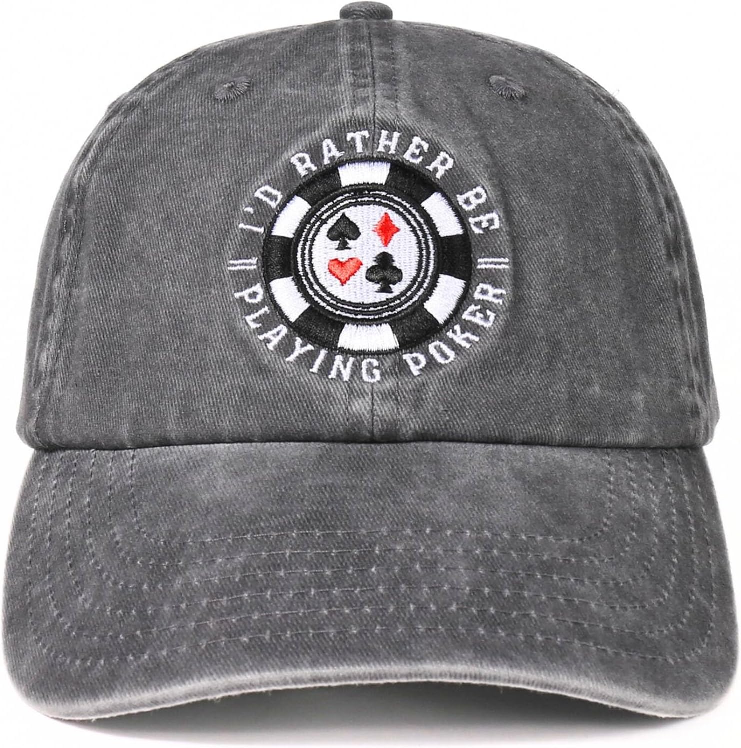 InnoBeta Poker Gifts for Men, Poker Player Gifts, Embroidered Cap, Adjustable Hat Gifts Accessory for Birthday & Christmas Grey