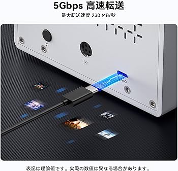 外付けハードディスク・ドライブ NAS Yottamaster 5Bay USB-C