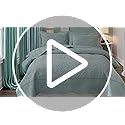 MarCielo 3-Piece 100% Cotton Oversized Bedspread Lightweight Quilt Coverlet Embroidery Farmhouse Bedding Set T0 (Aruba Blue, Oversized Queen (100"x106"))