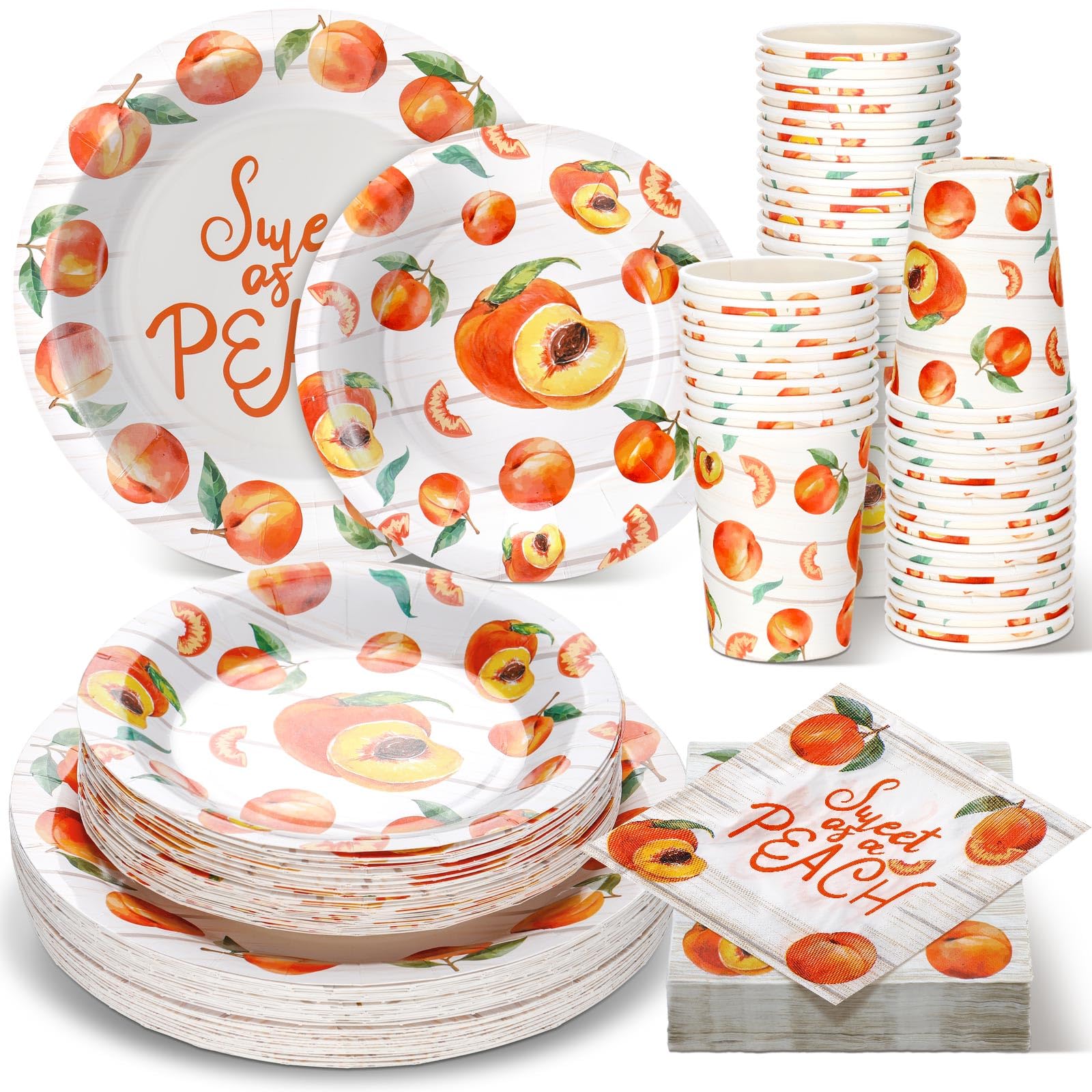 Amazon.com: Domensi 250 Pcs Peach Party Decoration Sweet as a