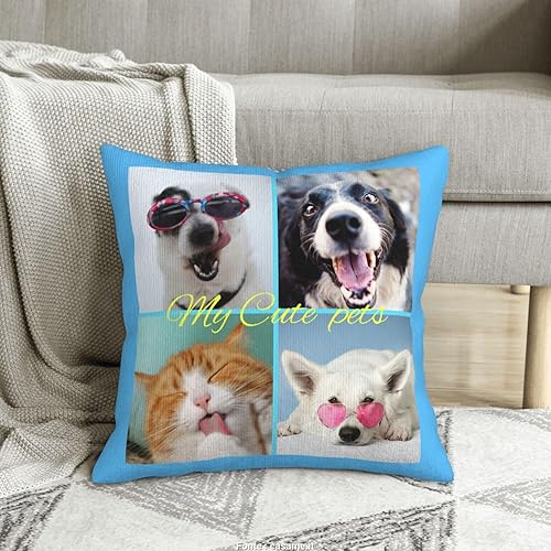 Miniatura 7 de Almohada personalizada con texto fotográfico, funda de almohada de pana personalizada de dos lados, regalos personalizados para parejas en