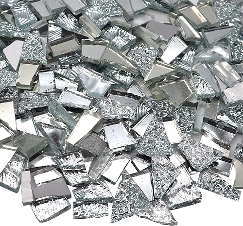 Vista 25 de LITMIND Azulejos de mosaico de vidrio irregulares mixtos morados para manualidades de arte, suministros de fabricación de mosaicos de 9 onzas, kits