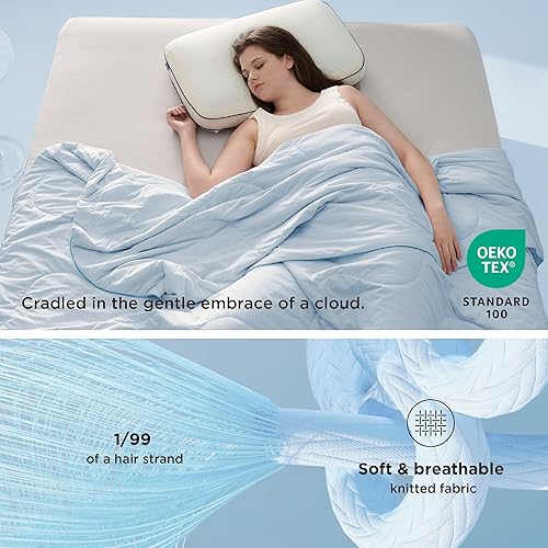 Miniatura 5 de Bedsure - Mantas refrescantes para personas que tienen calor al dormir, cobija de verano, tamaño individual, regalo fresco, ligero para sudores