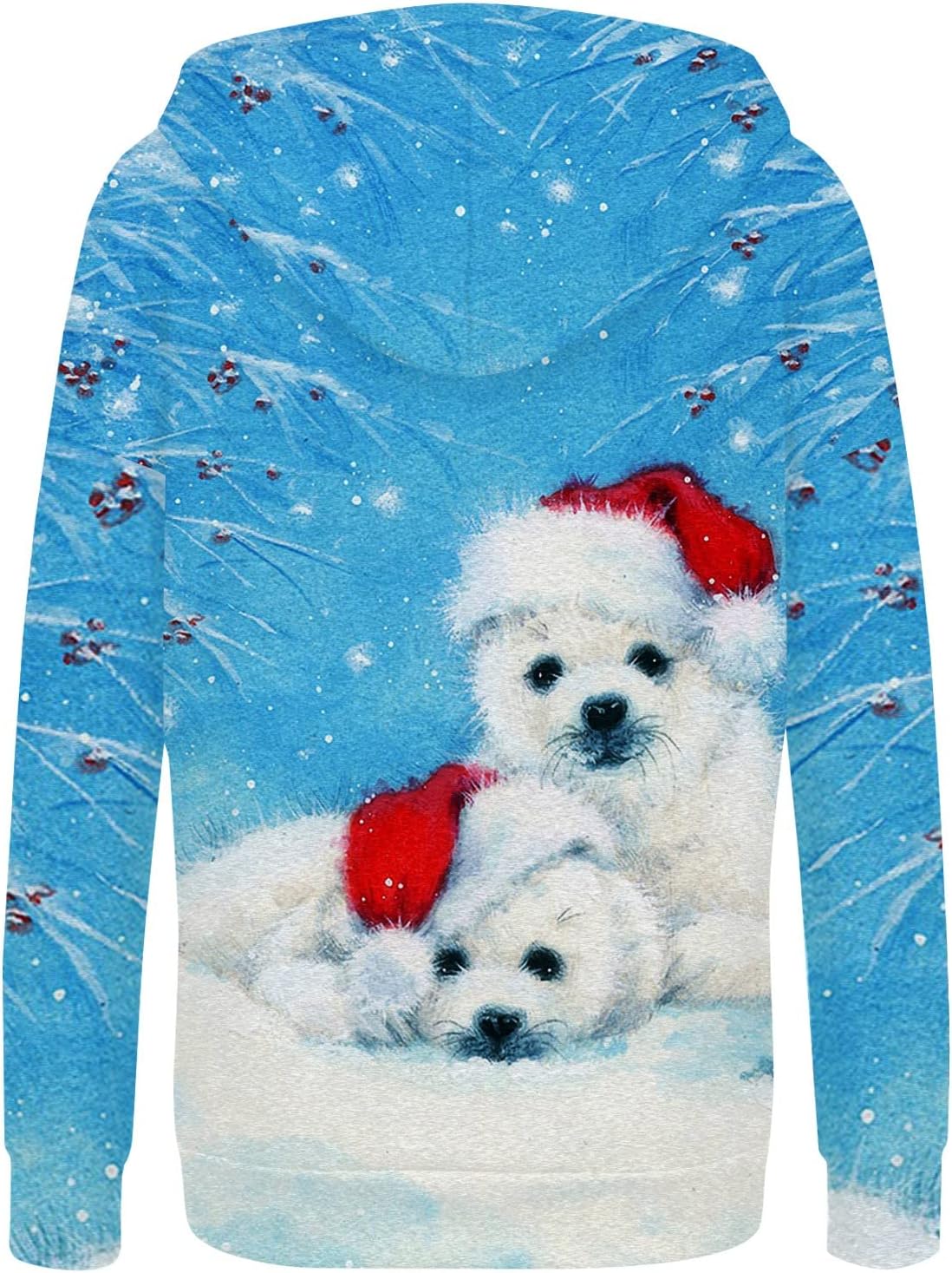 JJHAEVDY  Women's Drawstring Christmas Hoodies Zip Up Long Sleeve Loose Sweatshirts with Pocket : Sports & Outdoors