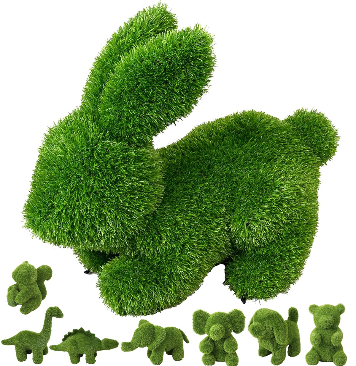 Suinga Figura de Césped Artificial Conejo 22x40x30 cm para Decoración | Ideal para Jardín, Terraza y Hogar
