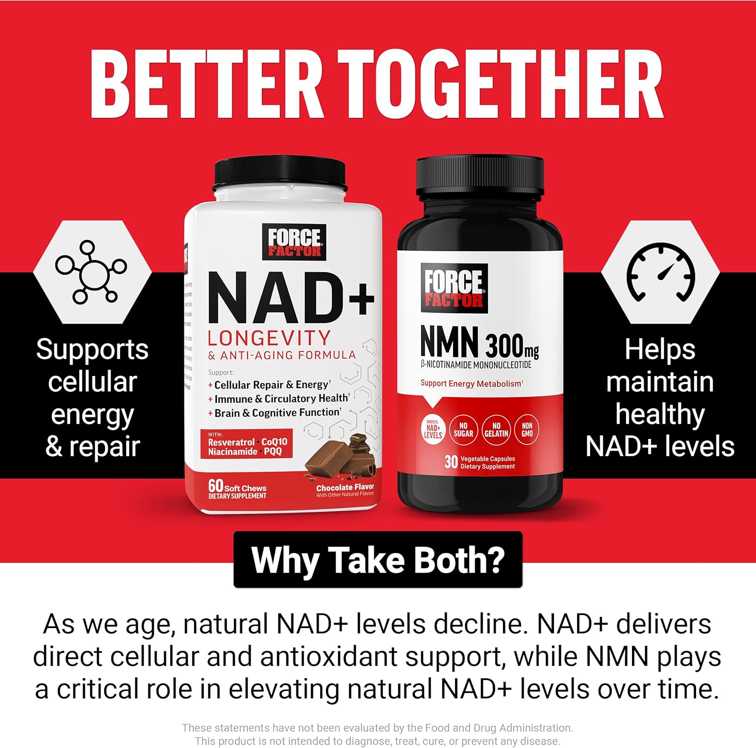 Force Factor NMN Supplement, Nicotinamide Mononucleotide to Support Healthy Aging and Energy Metabolism, Boosts NAD+ Levels, No Gelatin, Non-GMO, 30 Vegetable Capsules - Image 5