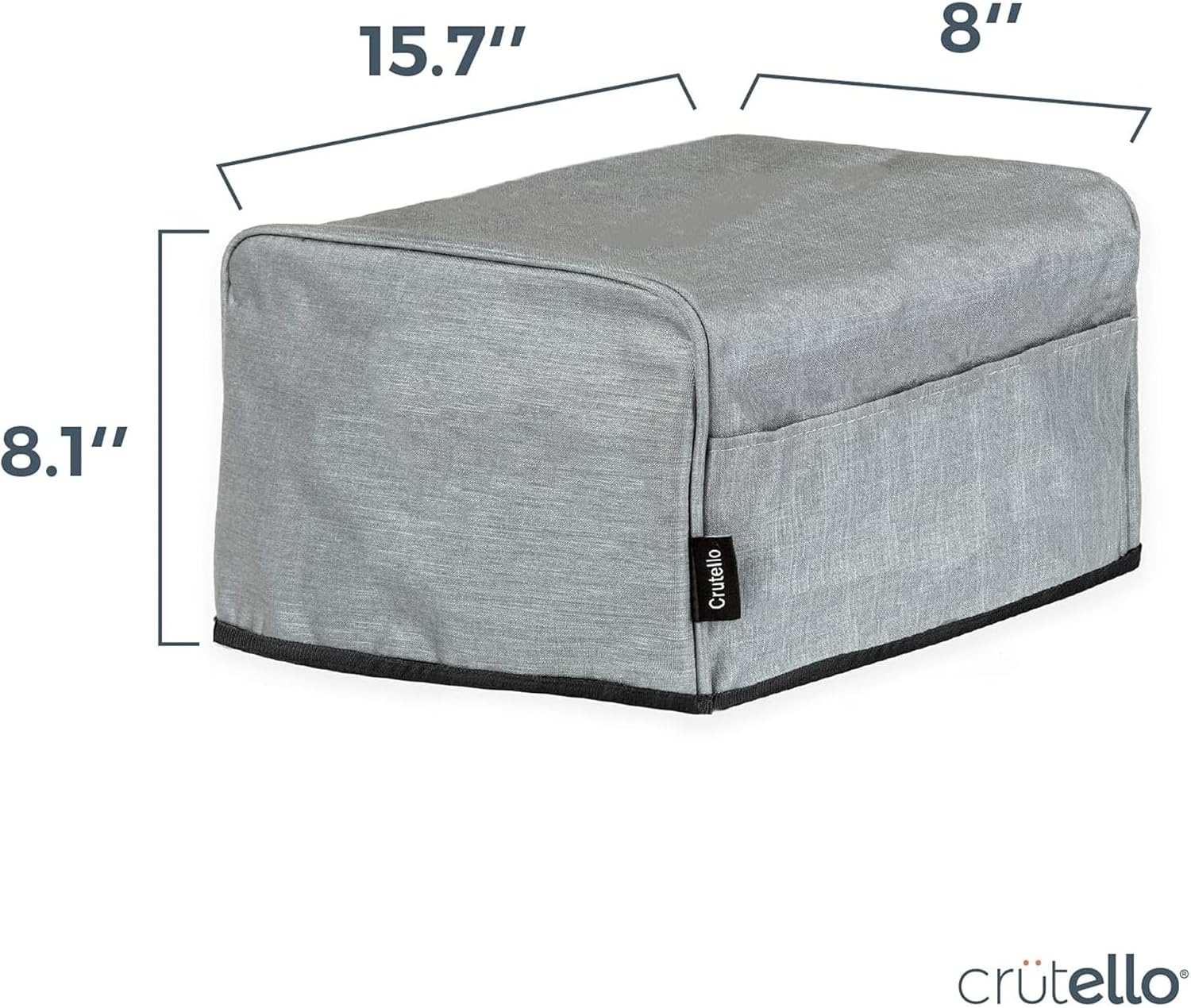 Crutello 4 Slice Long Slot Toaster Cover with Storage Pockets, For 4 Slice Toaster - Small Appliance Dust Covers