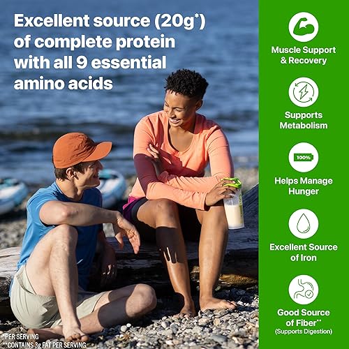 Miniatura 5 de Orgain X Justin's - Proteína en polvo orgánica vegana con mantequilla de nueces, mantequilla de maní - 20 g de proteína vegetal, 2 g de azúcar, sin