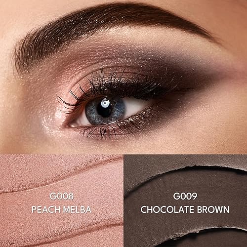 Miniatura 8 de Sombra de ojos en barra mate impermeable lápiz de sombra de ojos, 1 unidad, crema a polvo, fórmula de larga duración, multiusos para cejas a prueba