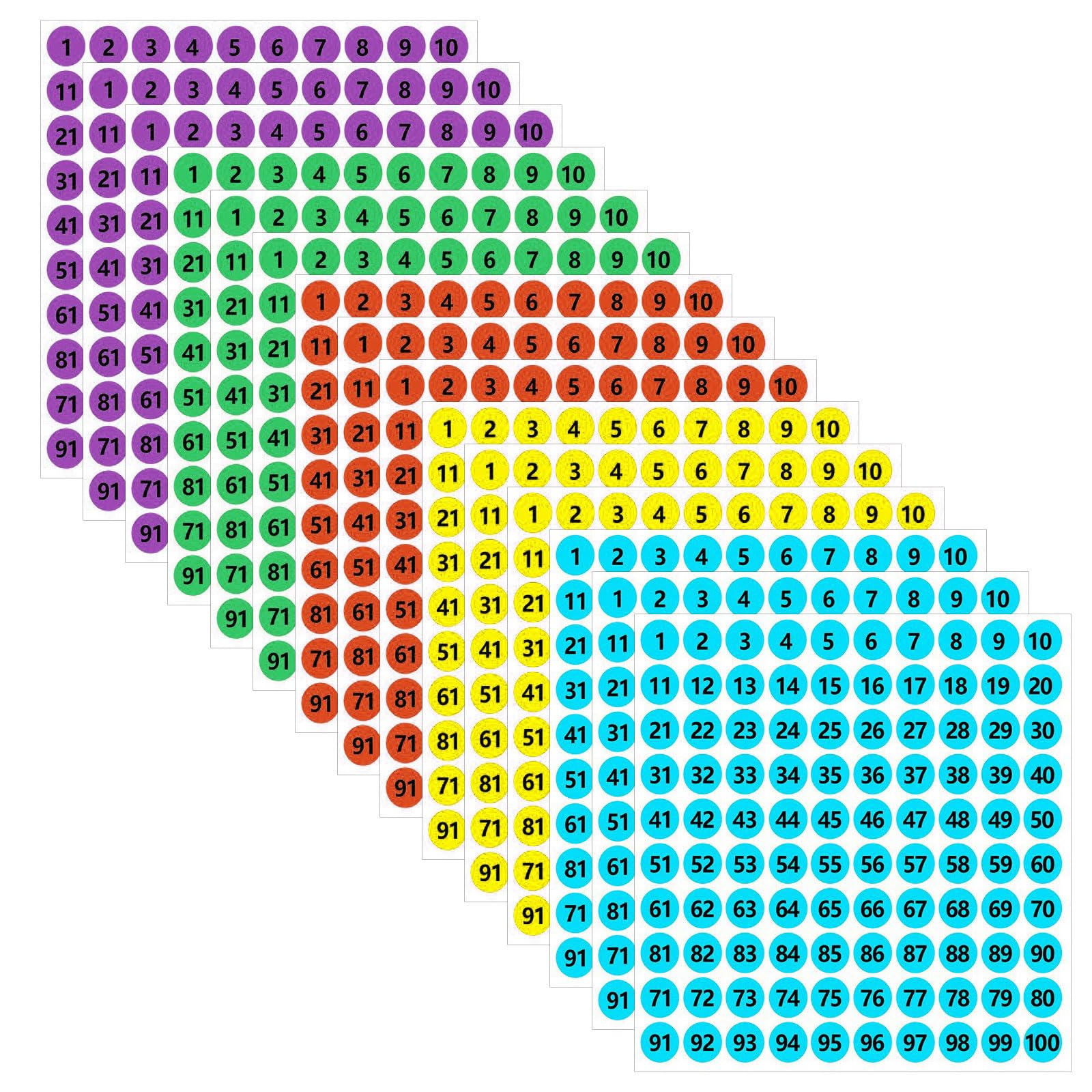 Pegatinas De Número, Pegatinas Numéricas De 1 A 100, 25mm 1-100 Adhesivos Numéricos Vinilo, Pegatinas Numéricas De 1 A 100 Autoadhesivos, Pegatinas De Números De 1 A 100, Adhesivos Numéricos 1-100