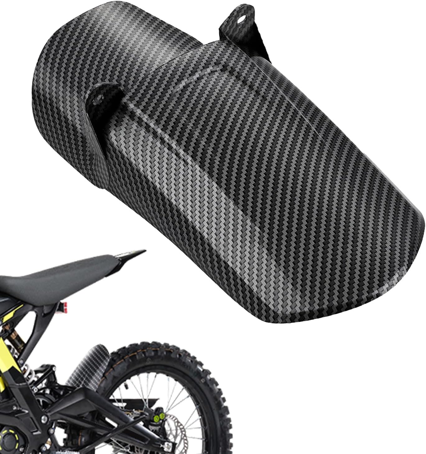 CHANGCHENG Electric Dirt Bike Rear Wheel Fender for Surron 79Bike,Carbon Fiber Pattern Rear Shock Cushion Mudguard Mud Guard for Sur Ron Light Bee X and S/X160 X260/79 Bike Falcon Pro Falcon GT