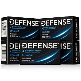 Defense Soap 5pk All Natural Tea Tree Bar Soap for Men | Made by Wrestlers with Tea Tree Oil & Eucalyptus Oil to Promote Healthy Skin