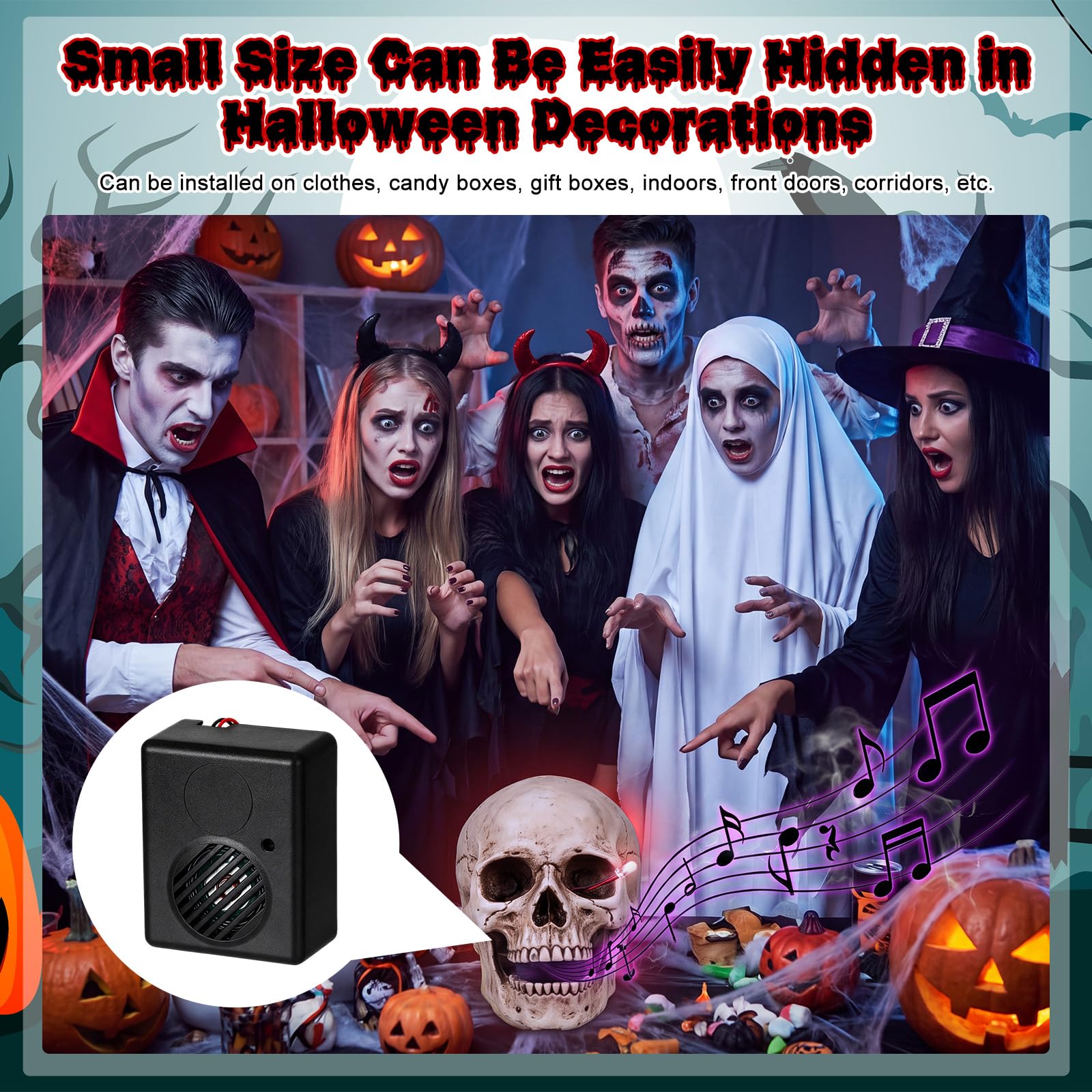 Seenelling 6 sensores de sonido de Halloween Scare