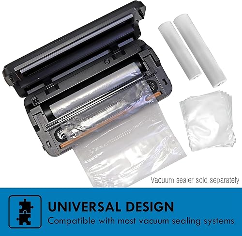 Miniatura 6 de Kenmore - Bolsas selladoras al vacío  Rollos de plástico para sellado de alimentos de 3-8 x 10, 4-8 x 20, bolsas de tamaño 11 x 16, embalaje