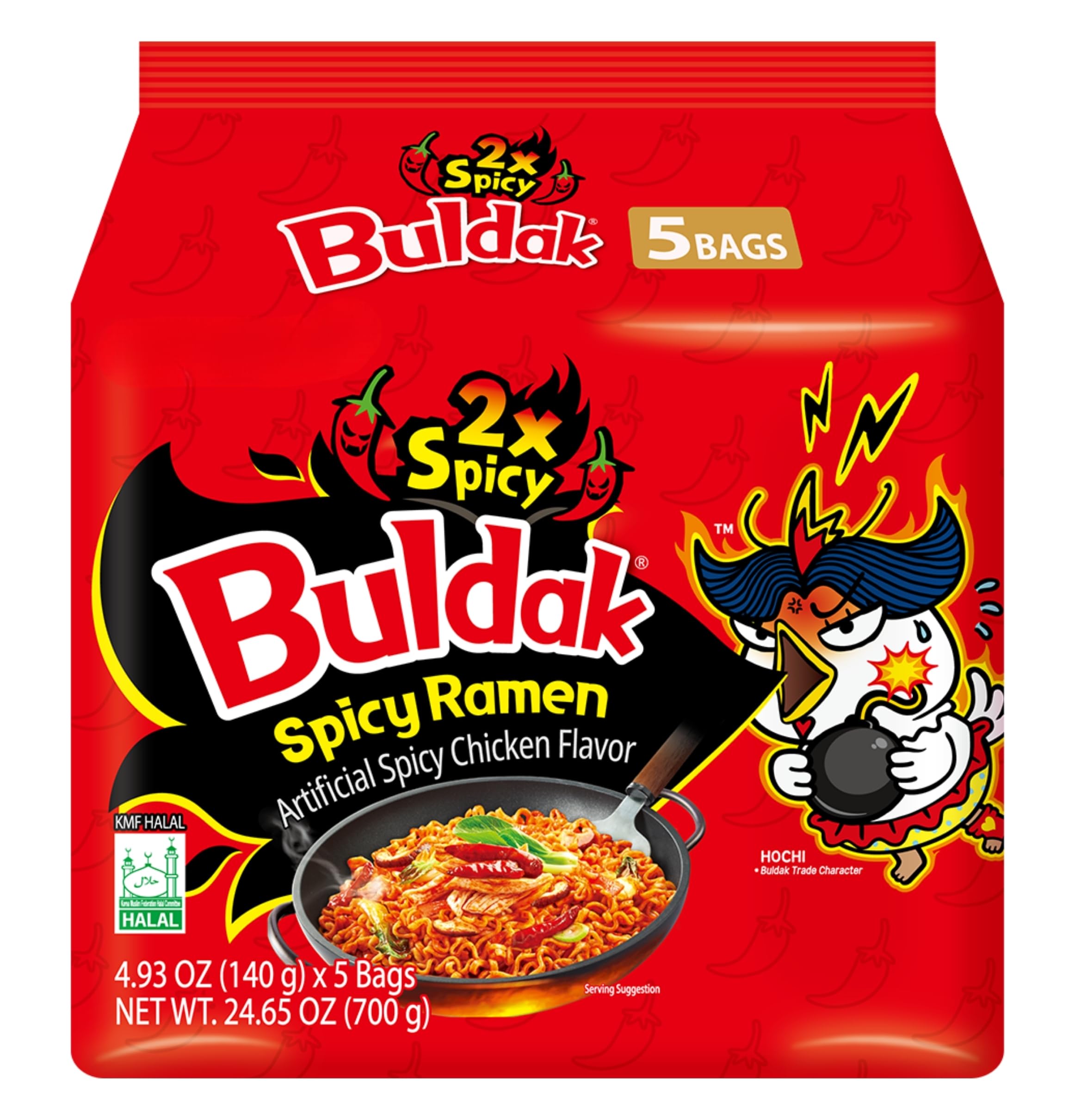 Samyang Buldak Carbonara Ramen Coreano – Fideos Picantes Instantáneos con distintos Sabores - Pack Laborawi (5x130g) — view 9