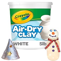 Crayola Air Dry Clay (5lbs), Teacher Supplies, Natural White Modeling Clay for Kids, Sculpting Material, Bulk Craft Supplies for Art Classrooms