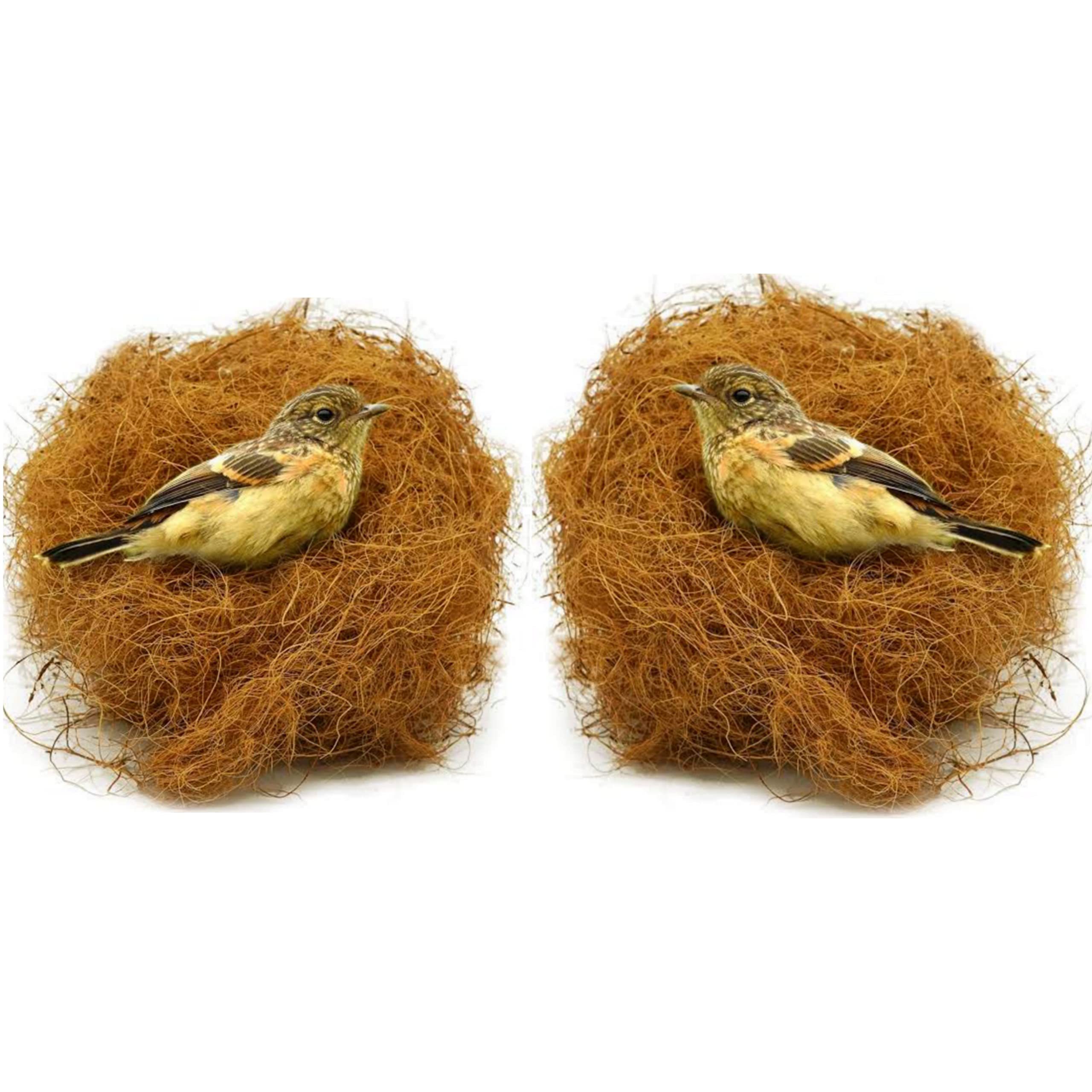 FEELBETTER - Handmade Bird Coir Fiber for Making Bird nest Making 2 Bird nest 300g (Pack of 2)